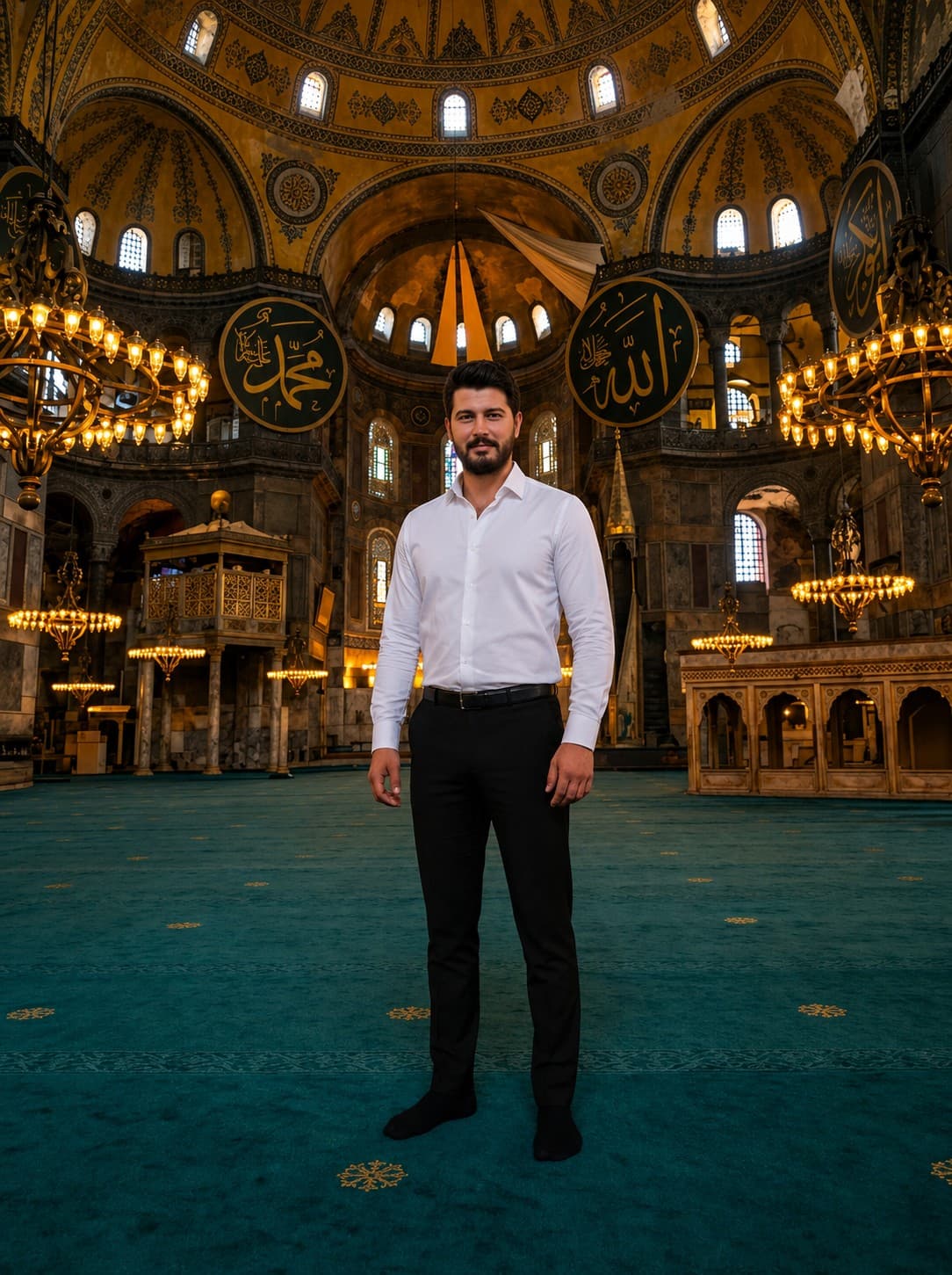 Alone in the Hagia Sophia Grand Mosque